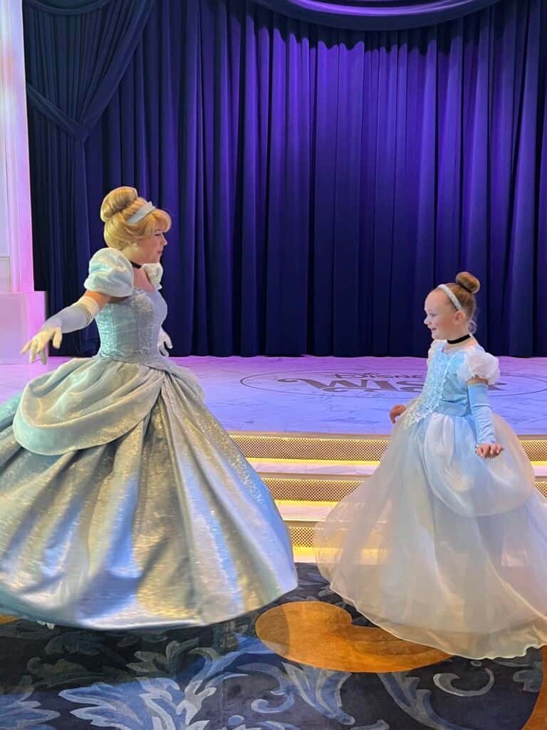 Charlie twirling with Cinderella